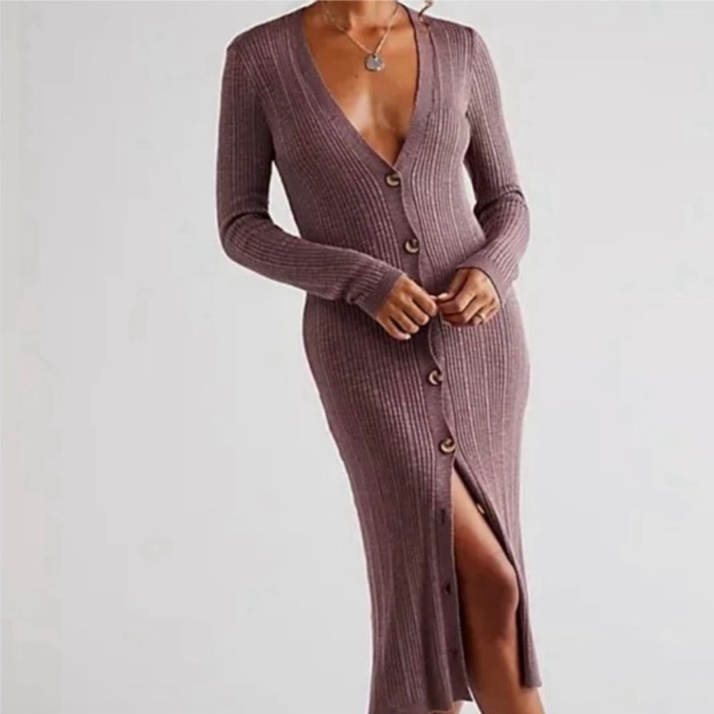 Free People Date Night Cardigan, in Roan Rouge